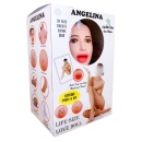 Lalka dmuchana Angelina 3D w rozmiarze naturalnym z wibrującym jajkiem i dwoma kanałami z cyberskóry - 1