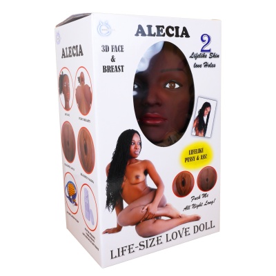Lalka Dmuchana ALECIA 3D Vibrating - Realistyczna Anatomia z Cyber Skóry, Wibrujące Jajko z Funkcją Dźwięku - 1