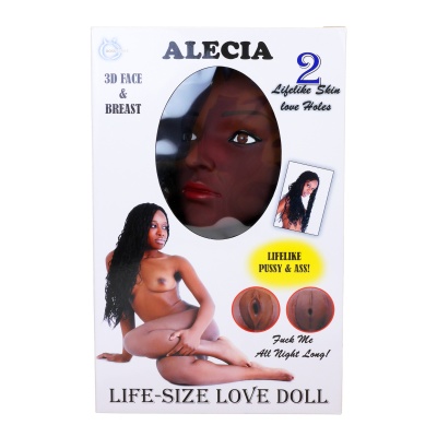 Lalka Dmuchana ALECIA 3D Vibrating - Realistyczna Anatomia z Cyber Skóry, Wibrujące Jajko z Funkcją Dźwięku - 1 2