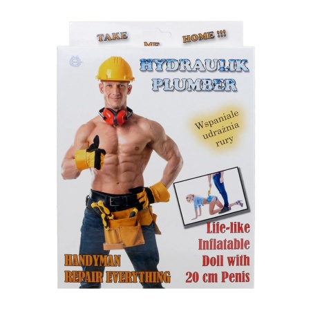Lalka erotyczna męska Hydraulik (Plumber Male Doll) 160 cm - nadmuchiwana figura naturalnej wielkości w pozycji stojącej - 2