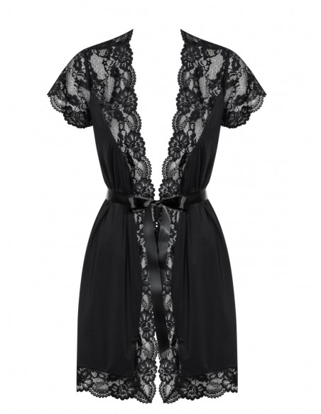 810-Pei-1 Szlafrok Czarny  - Szlafroki, kimona - 5