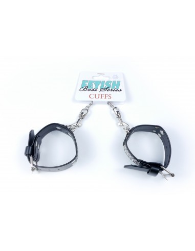 Kajdanki erotyczne Handcuffs With Cristals 3 Cm Silver - Kajdanki erotyczne - 6