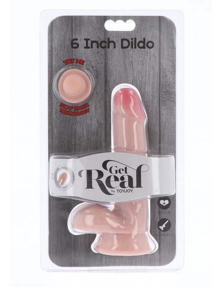 Dildo z cyberskóry Dual Density Dildo 6" Balls - Dilda realistyczne - 2