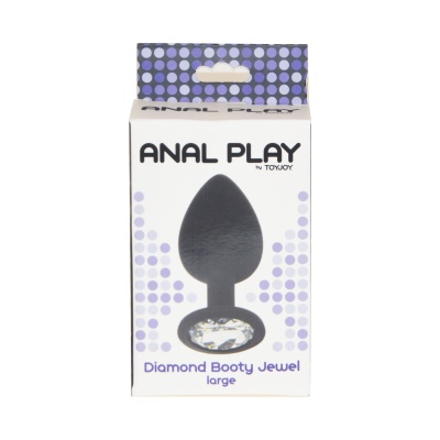 Korek analny Diamond Booty Jewel Large z kryształkiem, 9 cm - 1 2