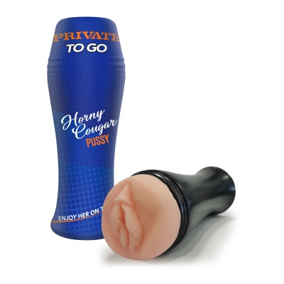 Masturbator Horny Cougar To Go z regulowanym efektem próżni 21 cm - 1