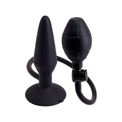 Dmuchany korek analny M z ręczną pompką, wys. 14,5 cm - 1