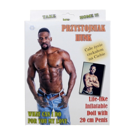 Lalka męska nadmuchiwana Hunk Male Doll - tors męski, pozycja stojąca, otwór analny, 165 cm - 2