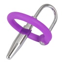 Penis Plug ORION z silikonowym pierścieniem na żołądź i metalowym dilatorem 4,5 cm - 2