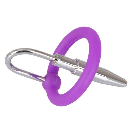 Penis Plug ORION z silikonowym pierścieniem na żołądź i metalowym dilatorem 4,5 cm - 3