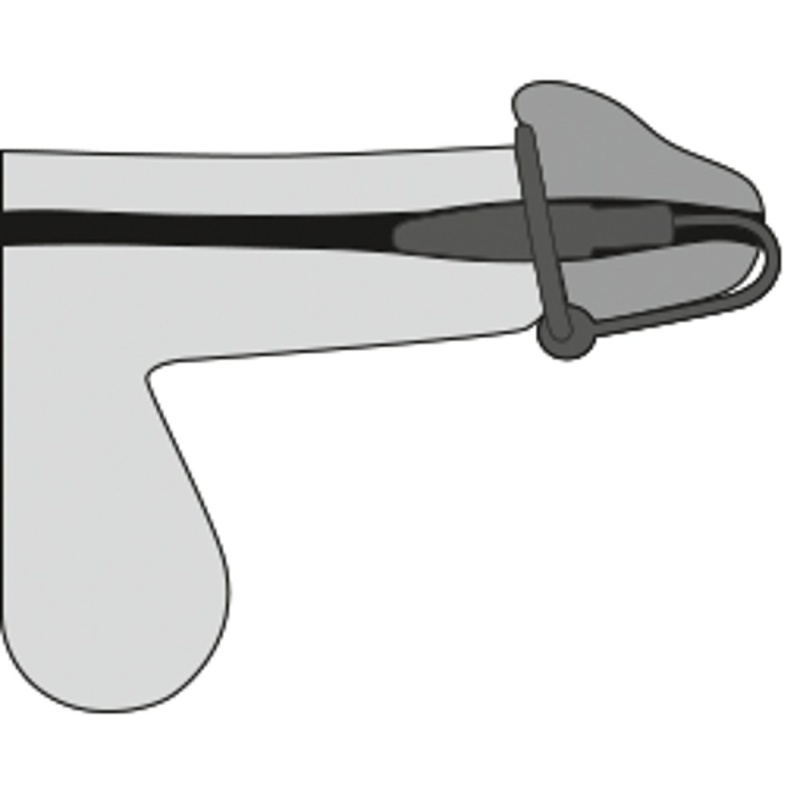 Penis Plug ORION z silikonowym pierścieniem na żołądź i metalowym dilatorem 4,5 cm - 7