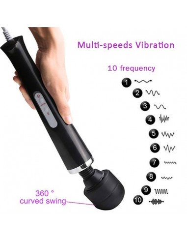Masażer do Ciała i Miejsc Intymnych 110-240V 10 Trybów Mocnej Wibracji - Wibratory Magic Wand - 33