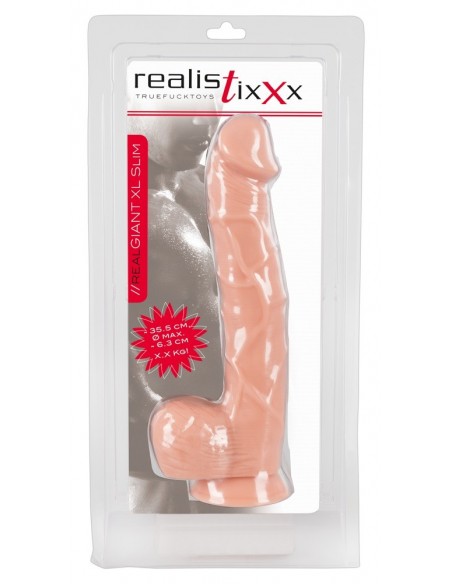 Dildo Gigant XXL Realistixxx Giant 35,5 cm Cieliste - Dilda giganty - 2