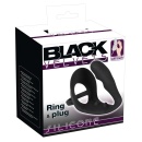Pierścień erekcyjny z zatyczką analną Ring & Plug i mostkiem na krocze, wtyczka 9 cm, pierścień 4,3 cm - 2