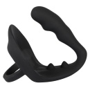 Pierścień erekcyjny z zatyczką analną Ring & Plug i mostkiem na krocze, wtyczka 9 cm, pierścień 4,3 cm - 3