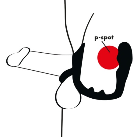Pierścień erekcyjny z zatyczką analną Ring & Plug i mostkiem na krocze, wtyczka 9 cm, pierścień 4,3 cm - 9