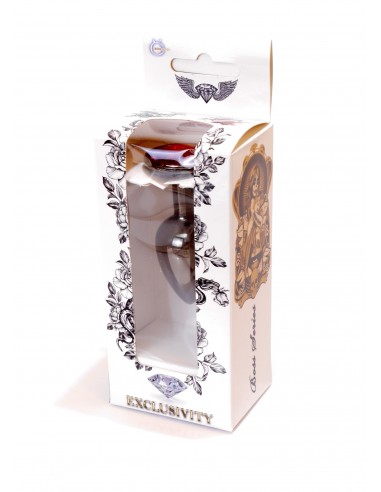 Stalowy Korek Analny Dla Początkujących z Czerwonym Diamentem - Korki analne stalowe - 8