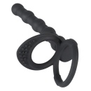 Pierścień penisa i jąder z dildo analnym Cock & ball ring – elastyczna konstrukcja o długości 19 cm - 3