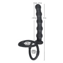 Pierścień penisa i jąder z dildo analnym Cock & ball ring – elastyczna konstrukcja o długości 19 cm - 7