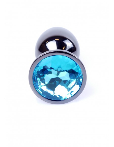 Stalowy Korek Analny Dla Początkujących z Turkusowym Diamentem - Korki analne stalowe - 2