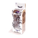 Korek analny Dark Silver PLUG Purple - stal nierdzewna, kryształ, wąska szyjka, 7 cm x 2,7 cm - 8