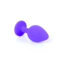 Biżuteria analna Purple Silicone Medium Red Diamond - anatomiczny korek z silikonu, długość 8 cm, średnica 3,5 cm - 5