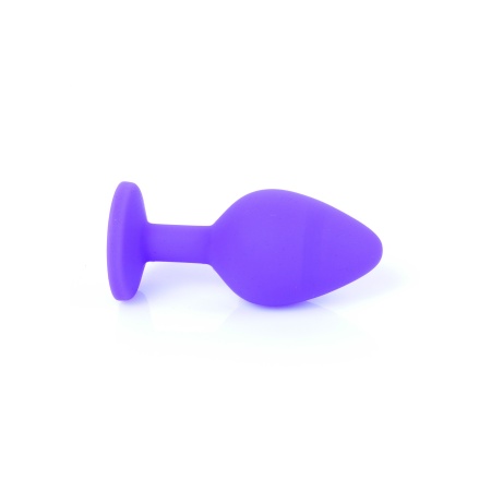 Biżuteria analna Purple Silicone Medium Red Diamond - anatomiczny korek z silikonu, długość 8 cm, średnica 3,5 cm - 6
