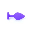 Biżuteria analna Purple Silicone Medium Red Diamond - anatomiczny korek z silikonu, długość 8 cm, średnica 3,5 cm - 6