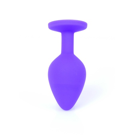 Biżuteria analna Purple Silicone Medium Red Diamond - anatomiczny korek z silikonu, długość 8 cm, średnica 3,5 cm - 7