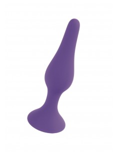 Średni Korek Analny z Przyssawką Dla Początkujących - Czarny lub Fioletowy - Korki analne silikonowe - 1