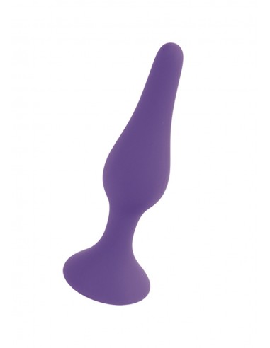 Średni Korek Analny z Przyssawką Dla Początkujących - Czarny lub Fioletowy - Korki analne silikonowe - 1