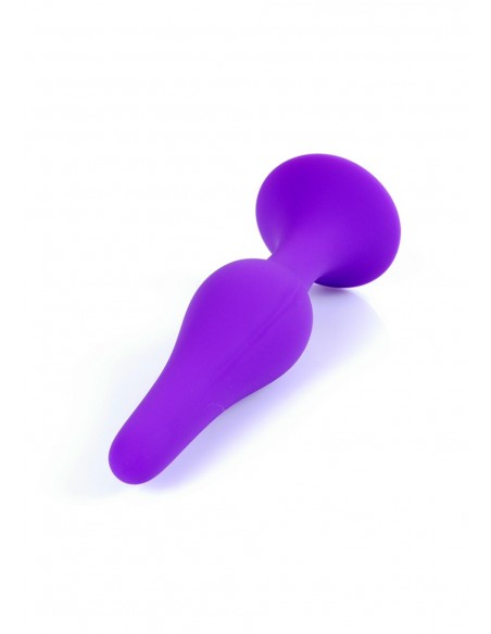 Średni Korek Analny z Przyssawką Dla Początkujących - Czarny lub Fioletowy - Korki analne silikonowe - 3