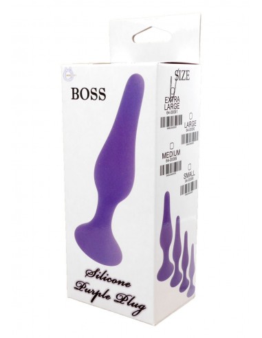 Średni Korek Analny z Przyssawką Dla Początkujących - Czarny lub Fioletowy - Korki analne silikonowe - 5