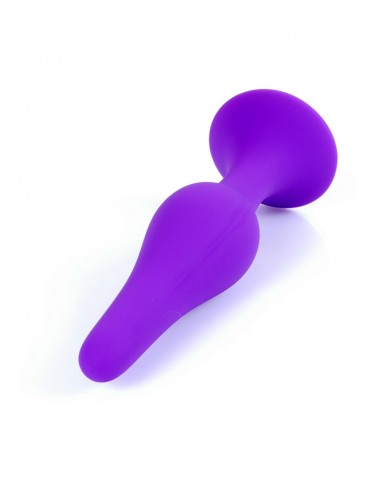 Bardzo Duży Korek Analny z Przyssawką Dla Początkujących - Czarny lub Fioletowy - Korki analne silikonowe - 3