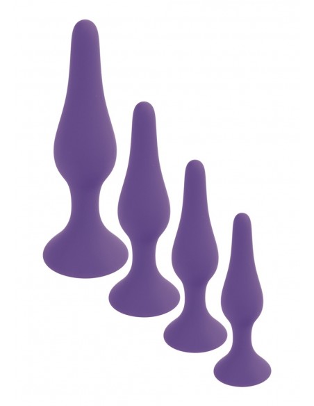 Bardzo Duży Korek Analny z Przyssawką Dla Początkujących - Czarny lub Fioletowy - Korki analne silikonowe - 4