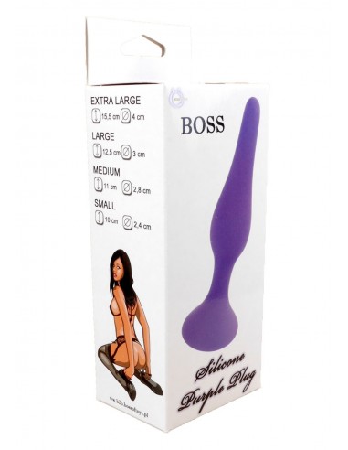 Bardzo Duży Korek Analny z Przyssawką Dla Początkujących - Czarny lub Fioletowy - Korki analne silikonowe - 6