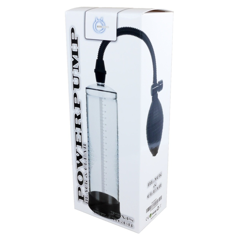 Pompka Erekcyjna Do Penisa Powerpump Black/Clear - 2