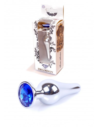 Stalowy Korek Analny z Granatowym Diamentem Exclusivity - Korki analne stalowe - 2
