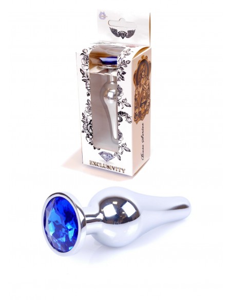 Stalowy Korek Analny z Granatowym Diamentem Exclusivity - Korki analne stalowe - 2