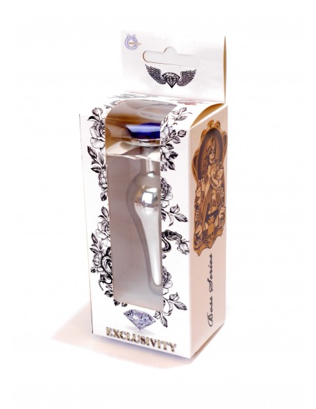 Stalowy Korek Analny z Granatowym Diamentem Exclusivity - Korki analne stalowe - 8
