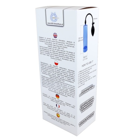 Pompka próżniowa Powerpump Blue - mechanizm podciśnieniowy, przezroczysty cylinder i pasek rozmiaru - 4
