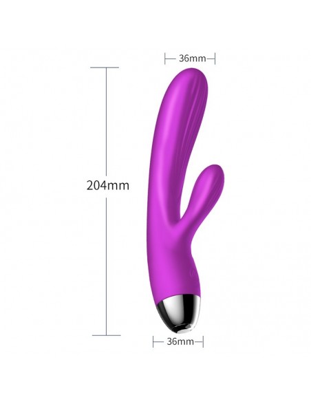 Wibrator z króliczkiem USB + Pulsacje i Podgrzewanie - Wibratory Króliczki - 15