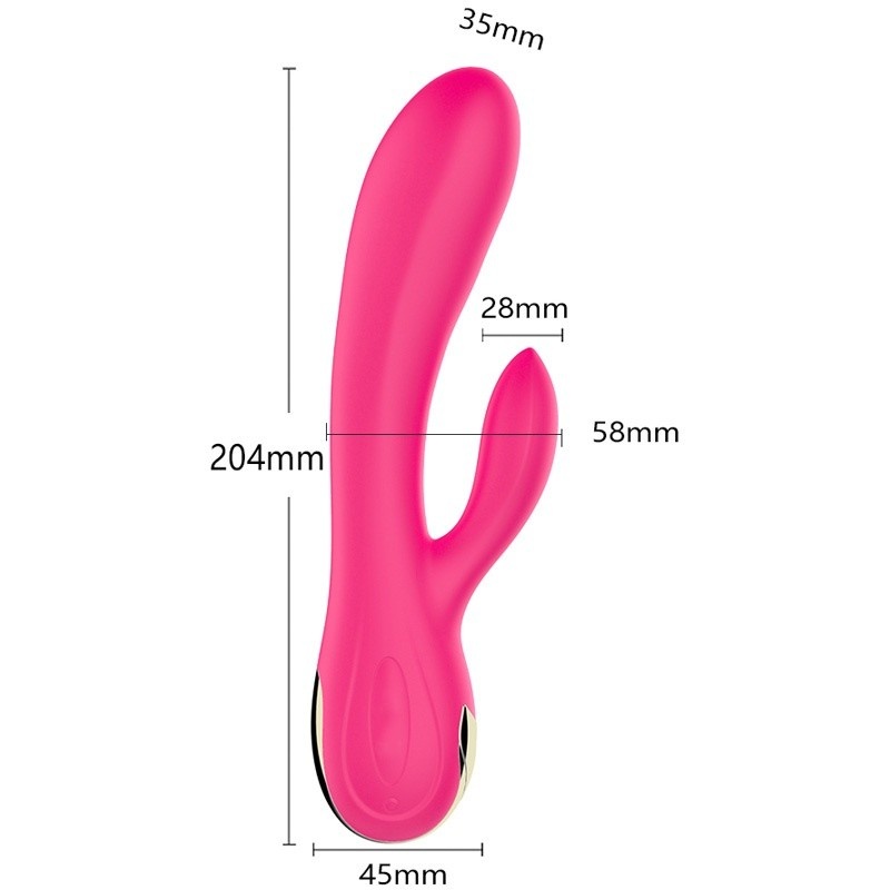 Wibrator Króliczek z Silikonu Medycznego, USB, 7 Funkcji Wibracji z Boosterem i Funkcją Grzania - 3