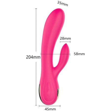 Wibrator Króliczek z Silikonu Medycznego, USB, 7 Funkcji Wibracji z Boosterem i Funkcją Grzania - 3