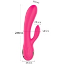 Wibrator Króliczek z Silikonu Medycznego, USB, 7 Funkcji Wibracji z Boosterem i Funkcją Grzania - 3
