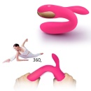 Wibrator Króliczek z Silikonu Medycznego, USB, 7 Funkcji Wibracji z Boosterem i Funkcją Grzania - 14
