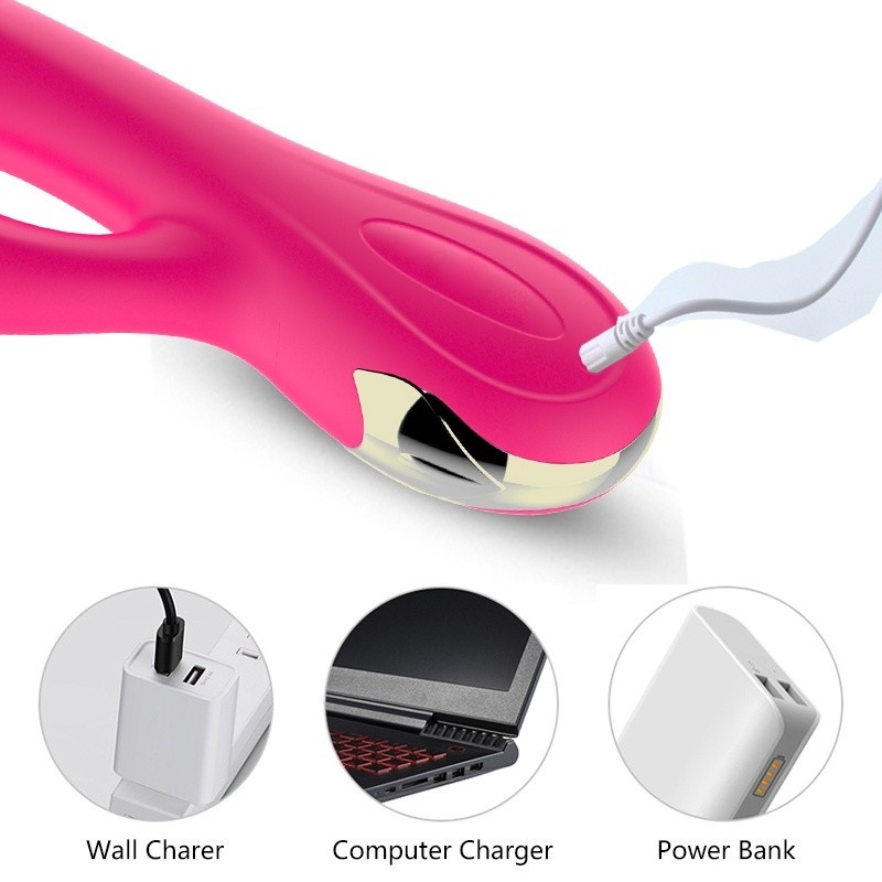 Wibrator Króliczek z Silikonu Medycznego, USB, 7 Funkcji Wibracji z Boosterem i Funkcją Grzania - 15