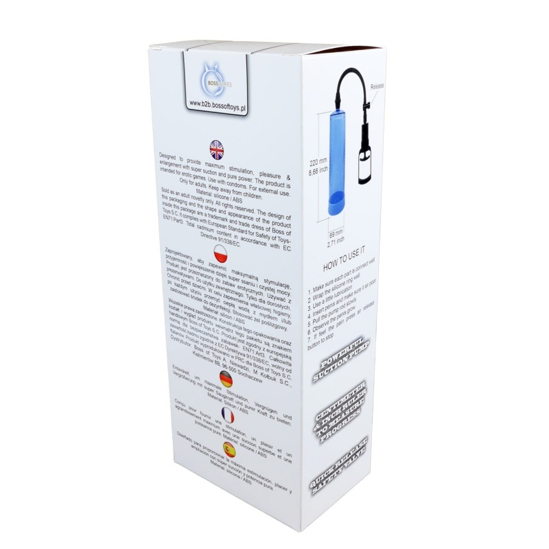Pompka próżniowa MAX Blue - manualny mechanizm, przezroczysty cylinder ze skalą - 4