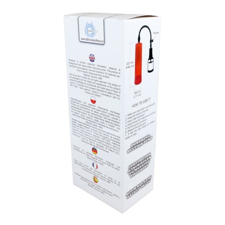 Pompka próżniowa Powerpump MAX Red - mechanizm podciśnienia, przezroczysty cylinder ze skalą i elastyczny przewód - 4