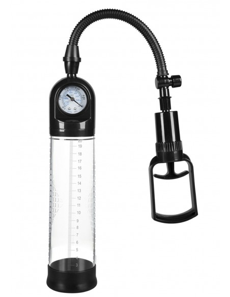 Pompka Erekcyjna Do Penisa Powerpump Master Black/Clear - Pompki erekcyjne i powiększające penisa - 1