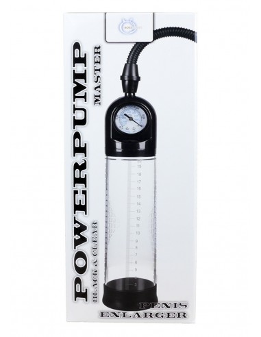 Pompka Erekcyjna Do Penisa Powerpump Master Black/Clear - Pompki erekcyjne i powiększające penisa - 3